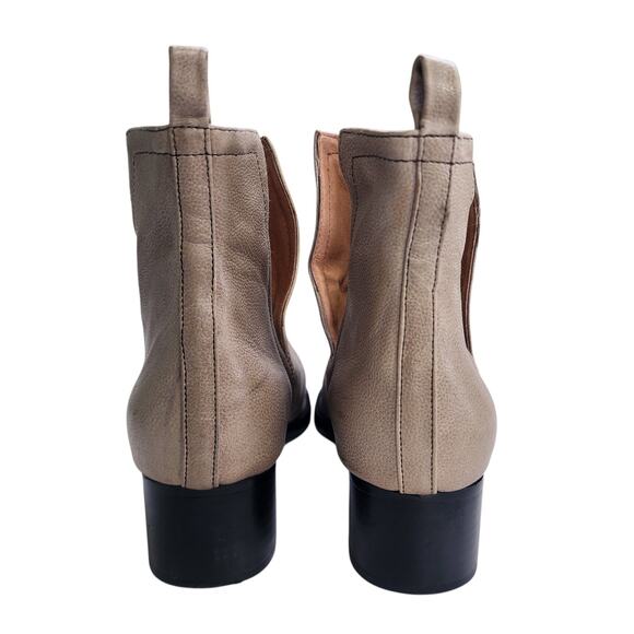 Jeffrey Campbell Womens Oriley Cutout Ankle Boots Size 8.5 Taupe Gray Leather - Picture 7 of 12